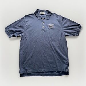 Vintage Smithsonian Institution Polo Shirt Mens L Blue National Air & Space